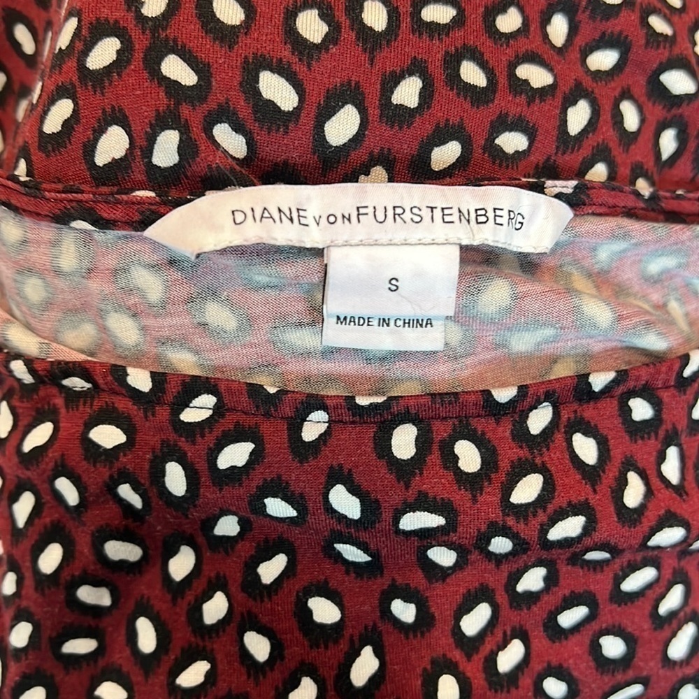 Diane Von Furstenberg Sarita Long Sleeve Top Size S - Picture 8 of 10